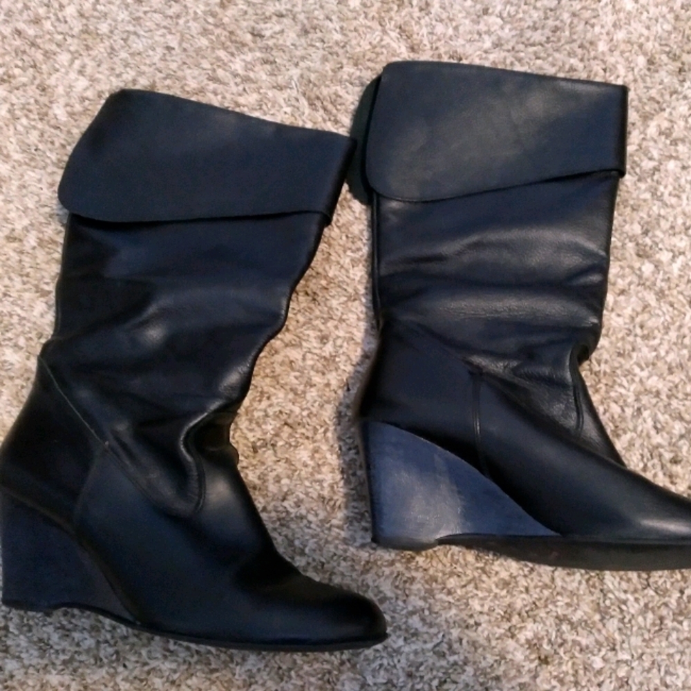 Italian Black Leather Boots